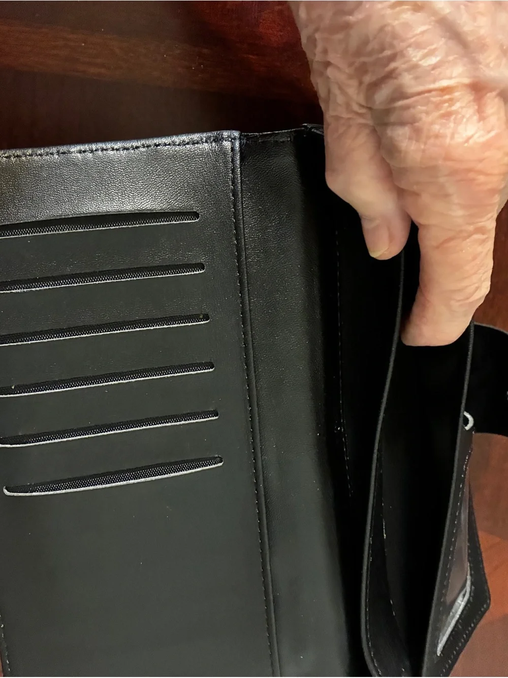 Black Studded Skull Wallet